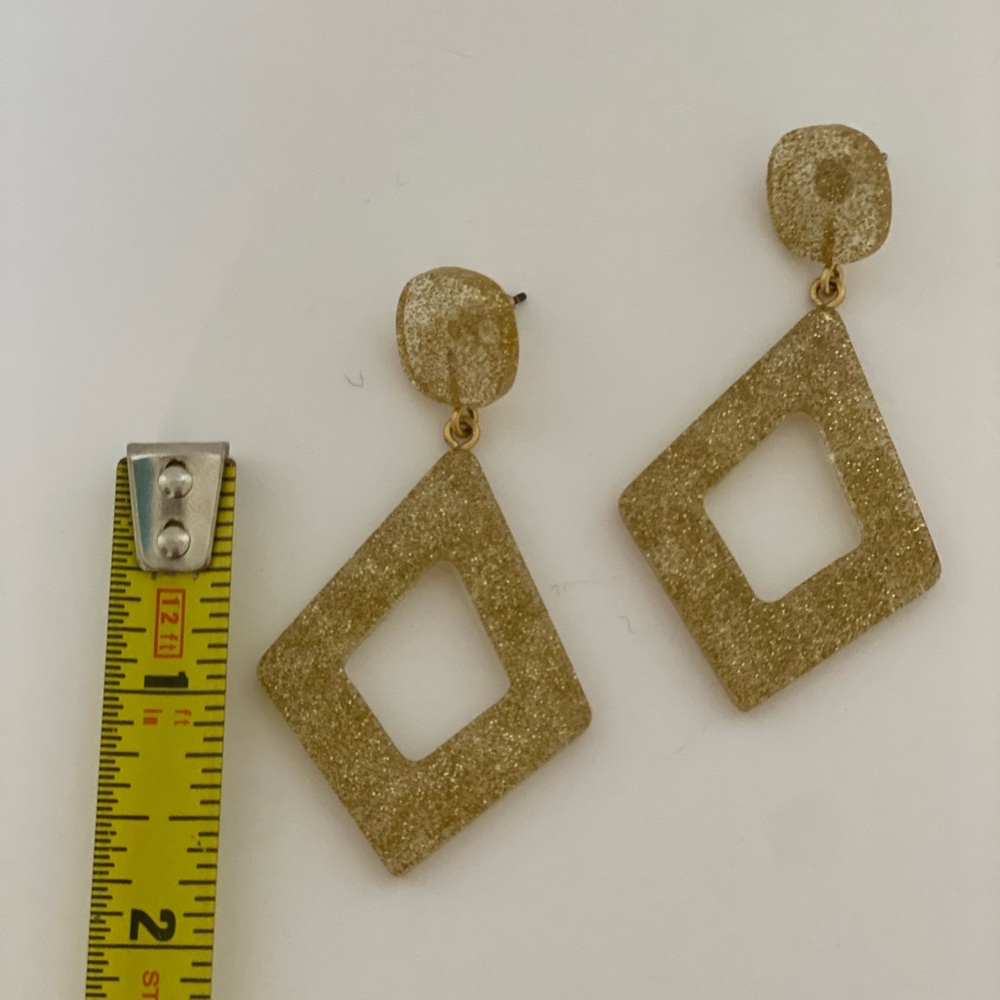 Gold Glitter Madewell Earrings